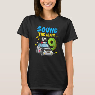 Geluid het alarm Ik ben 9 jaar oud 9e verjaardag P T-shirt