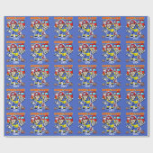 Geluid het alarm IM 3 Dabbing brandweerman Verjaar Cadeaupapier (Vlak)