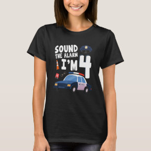 Geluid Het alarm is mijn vierde verjaardag 4 jaar  T-shirt
