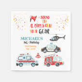 Geluid het alarm & Pak je spullen 3e verjaardag Servet (Voorkant)