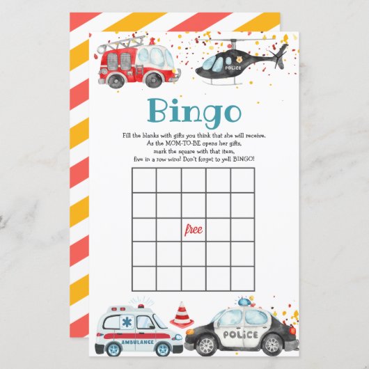 Geluid het alarm & Pak je spullen Bingo Games (Voorkant / Achterkant)