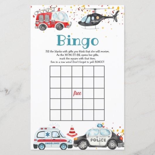 Geluid het alarm & Pak je spullen Bingo Games (Voorkant)