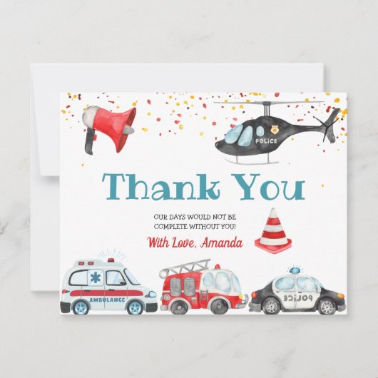 Geluid het alarm Pak je spullen Verjaardag Dank je Bedankkaart (Voorkant)