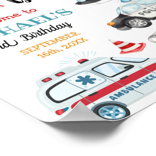 Geluid het alarm & Pak je spullen Verjaardag Welko Poster (Hoek)