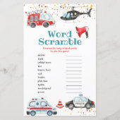 Geluid het alarm & Pak je spullen Word Scramble (Voorkant)