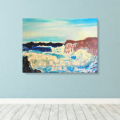 GELUID IN BEWEGING OCEAANcanvas Canvas Afdruk (Insitu (Houten vloer))