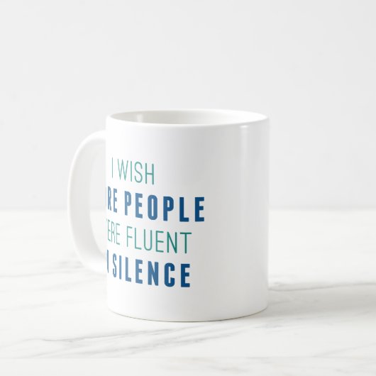 Geluid in stilte koffiemok (Voorkant links)