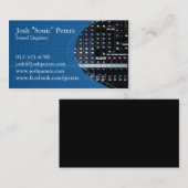 Geluid mengen console blauw Visitekaartje (Voorkant / Achterkant)