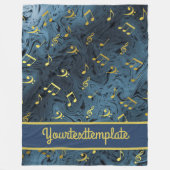 geluid, metaal, muziek, muzikaal, teken, noot, vor fleece deken (Voorkant)