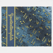 geluid, metaal, muziek, muzikaal, teken, noot, vor fleece deken (Voorkant (Horizontaal))