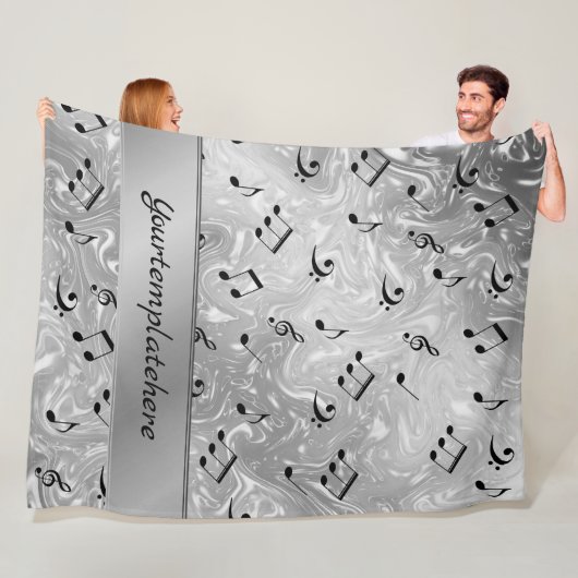 geluid, metaal, muziek, muzikaal, teken, noot, vor fleece deken (In situ)