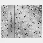 geluid, metaal, muziek, muzikaal, teken, noot, vor fleece deken (Voorkant (Horizontaal))