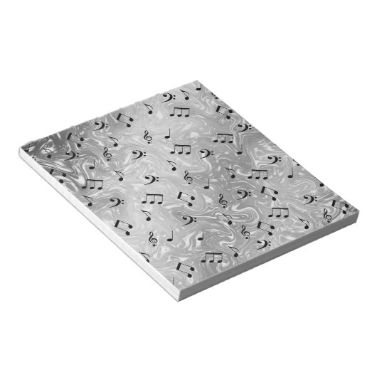 geluid, metaal, muziek, muzikaal, teken, noot, vor notitieblok (Schuin)