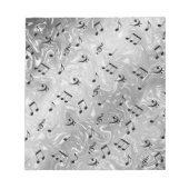 geluid, metaal, muziek, muzikaal, teken, noot, vor notitieblok (Voorkant)