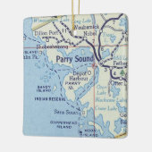 Geluid parry op  kaart keramisch ornament (Links)