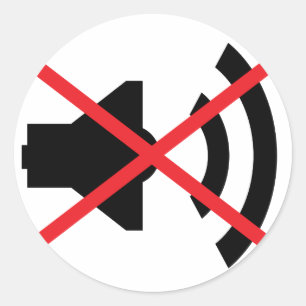 🔊 geluid 🔇 ronde sticker