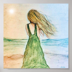 Geluid uit stilte, kunstdecor geweldig voor het on poster