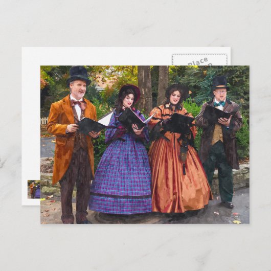 Geluid van Carolers Briefkaart (Voorkant / Achterkant)