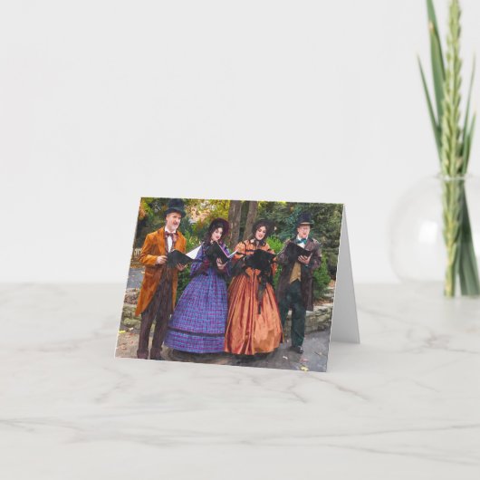 Geluid van Carolers Feestdagen Kaart (Voorkant)