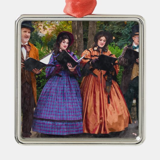 Geluid van Carolers Metalen Ornament (Voorkant)