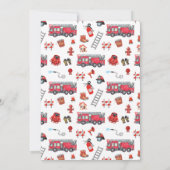 Geluid van de Alarm Firetruck Verjaardag Uitnodigi Kaart (Achterkant)