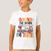 Geluid van de brandweerwagen - Alarm 3rd Birthday  T-shirt (Voorkant)