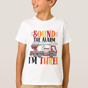 Geluid van de brandweerwagen - Alarm 3rd Birthday  T-shirt