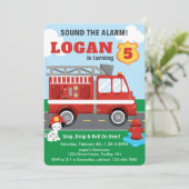 Geluid van de Dalmatian Dog Birthday, een vrachtwa Kaart (Staand voorkant)