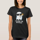 Geluid van de grappige ghost Bugle Pun Dark BG T-shirt (Voorkant)