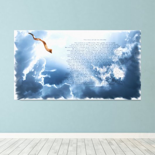 Geluid van de Shofar-Canvas Print (Insitu (Houten vloer))