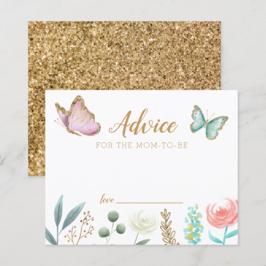 Geluid van de vlinder voor de moeder als Kaart (Voorkant / Achterkant)