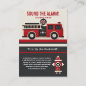 Geluid van het Alarm Minimalist Brandweerman Baby  Informatiekaartje (Voorkant)