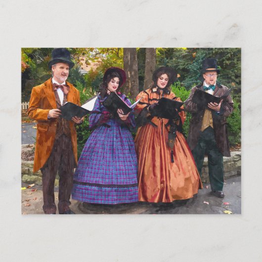 Geluid van Kerstzangers Briefkaart (Voorkant)