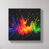Geluid van kleuren Muziek Explosie Canvas Muurkuns (Voorkant)
