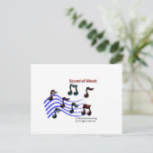 Geluid van muziek briefkaart (Staand voorkant)