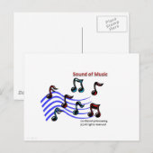 Geluid van muziek briefkaart (Voorkant / Achterkant)