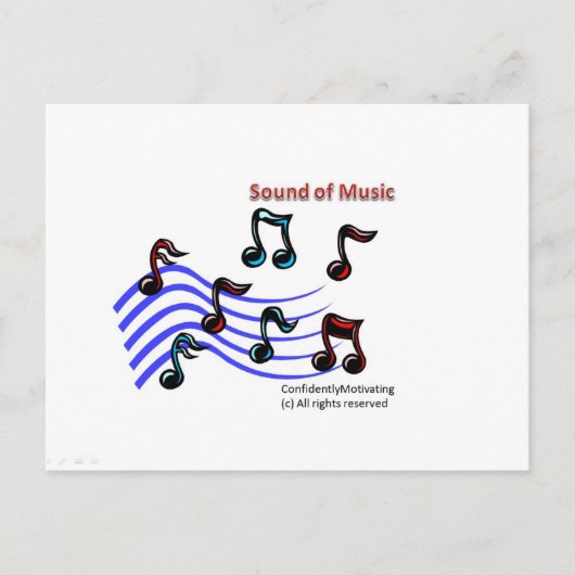 Geluid van muziek briefkaart (Voorkant)