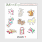 Geluid van Muziek Mijn favoriete dingen met de han Sticker (Vel)