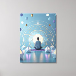 Geluid van stilte Meditatieve abstracte  Canvas Afdruk