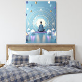 Geluid van stilte Meditatieve abstracte  Canvas Afdruk (Insitu (Slaapkamer))