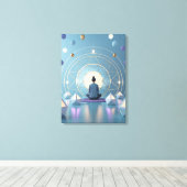 Geluid van stilte Meditatieve abstracte  Canvas Afdruk (Insitu (Houten vloer))