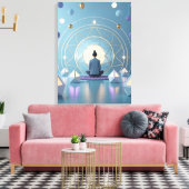Geluid van stilte Meditatieve abstracte  Canvas Afdruk (Insitu (Woonkamer))
