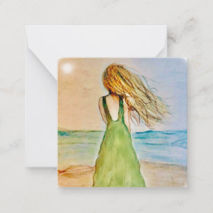Geluid van stilte mini-notecard 2,5" notitiekaartje