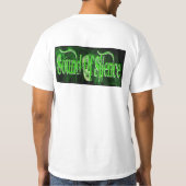 geluid van stilte voor en achter t-shirt (Achterkant)