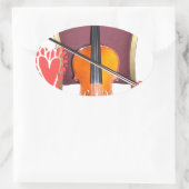Geluid van v love hakuna matata valentijn ovale sticker (Tas)