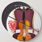 Geluid van v love hakuna matata valentijn ronde button 6,0 cm (Voorkant /achterkant)