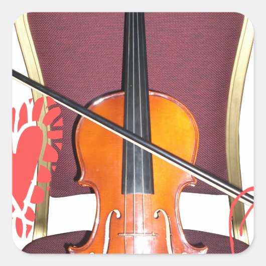 Geluid van v love hakuna matata valentijn vierkante sticker (Voorkant)