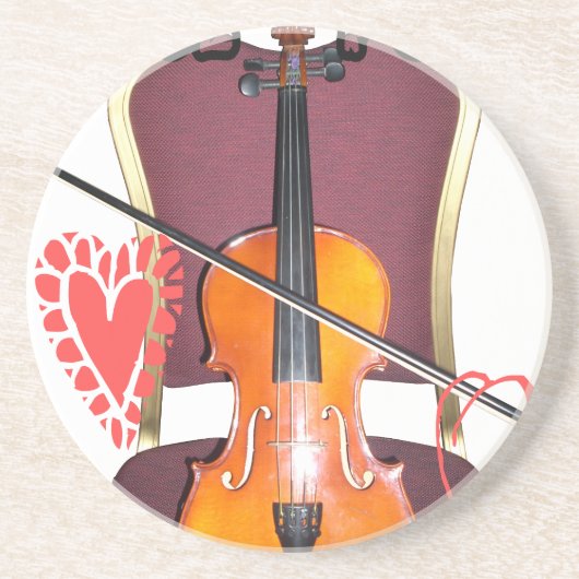 Geluid van v love hakuna matata valentijn zandsteen onderzetter (Voorkant)