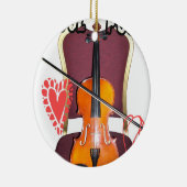 Geluid van Violin love hakuna matata valentijn Keramisch Ornament (Rechts)