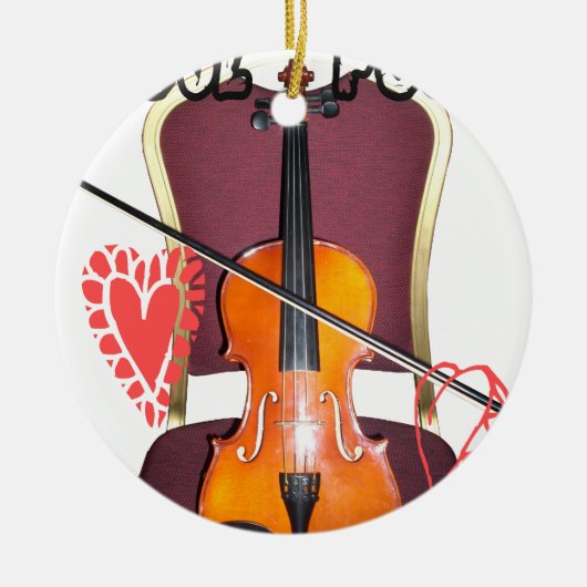 Geluid van Violin love hakuna matata valentijn Keramisch Ornament (Voorkant)